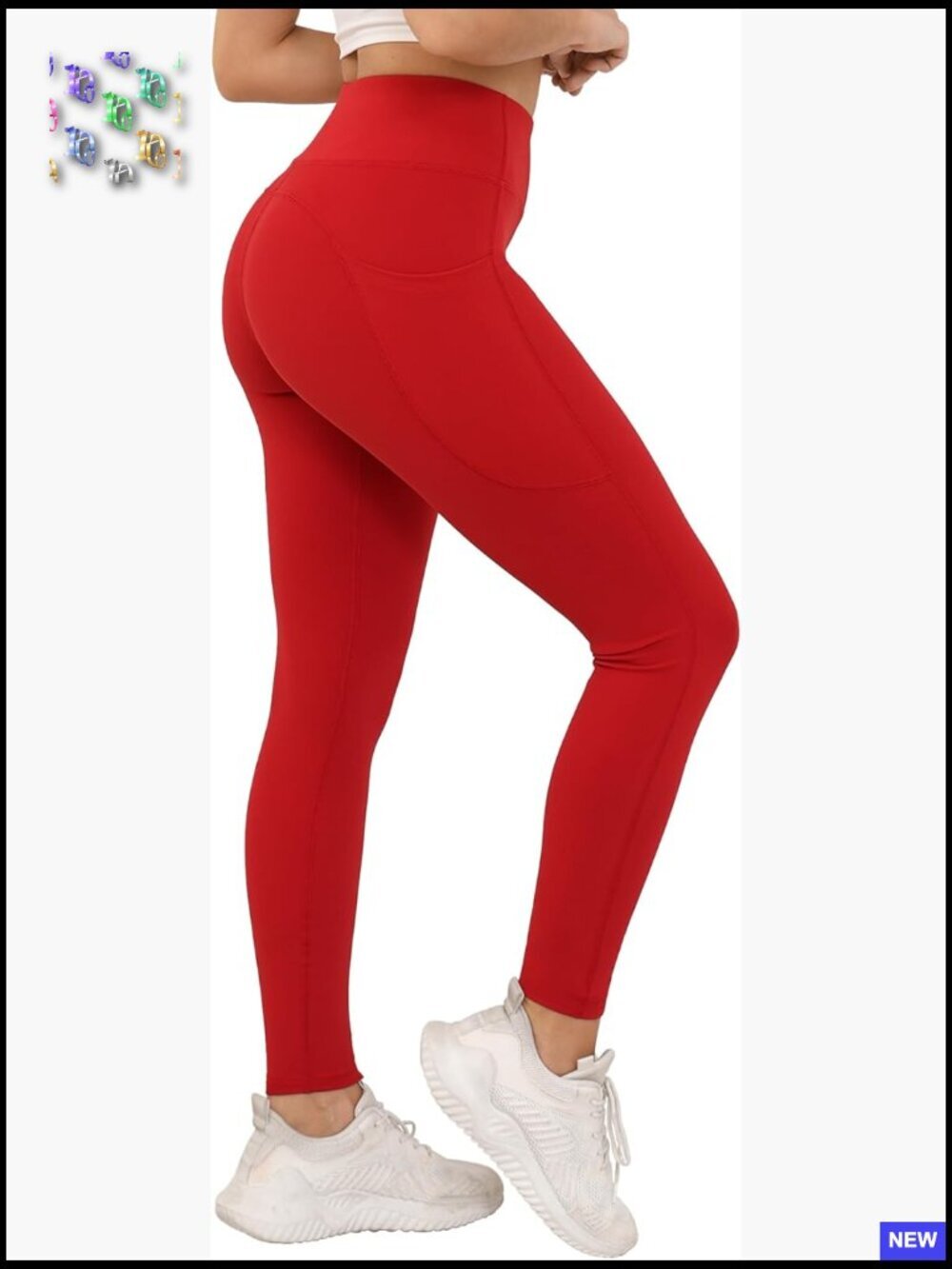 High Waisted Yoga Leggings with Pockets Tummy Control Workout Pants